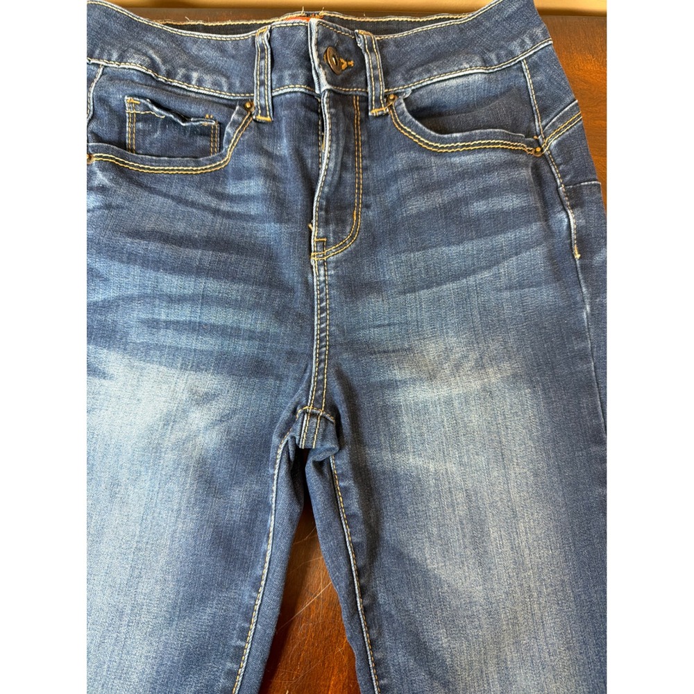 Wax Jean Butt I Love You Dark Wash Skinny Jeans Size 3 Whiskered Denim